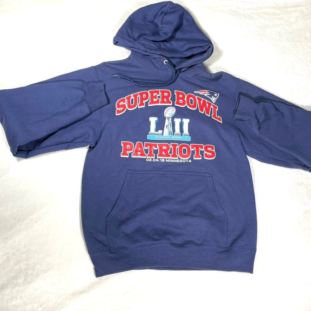 Super Bowl LII Patriots Hoodie Port & Company Small